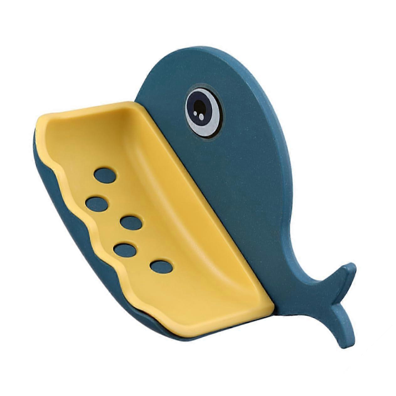 Wall Mounted Soap Holder Double Layer Drainage Rustproof No Drill Adhesive Bathroom Soap Dish