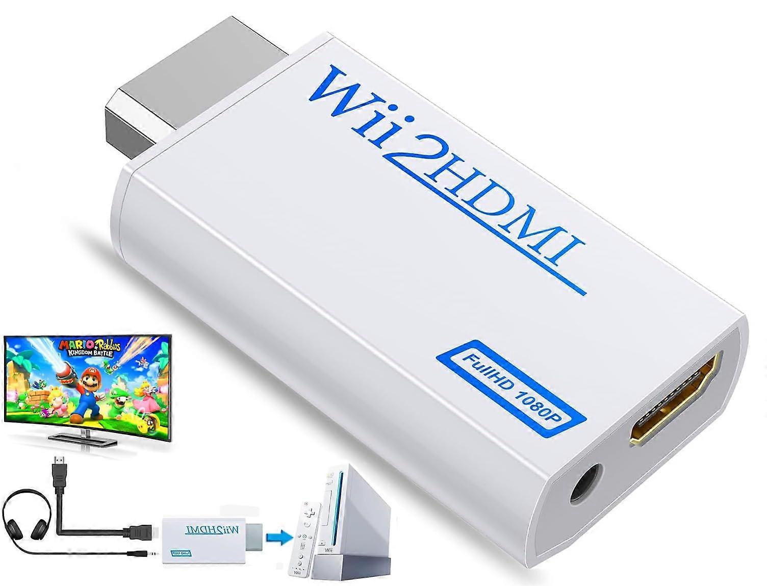 HDMI Converter 1080P Full HD Output with 3.5mm Audio Jack for Wii and HDTV