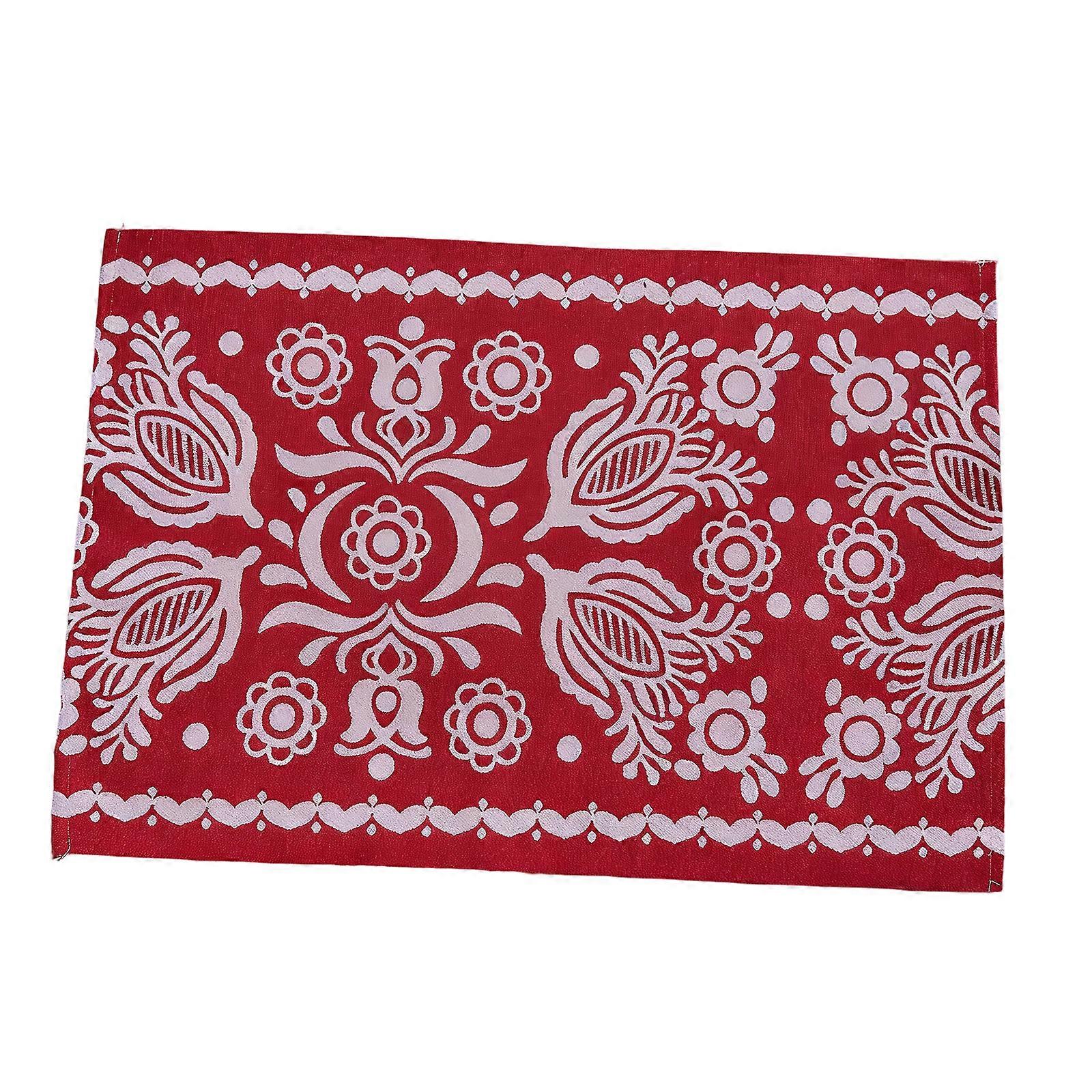 Multipurpose Placemat Florals Pattern Sturdy Polyester for Family Meals Multicolor