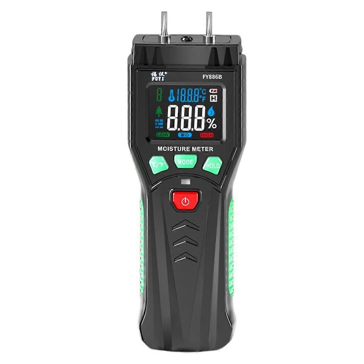 Two-Pin Multifunctional Moisture Meter Wood/Wall/Concrete Detection Moisture Tester LCD Digital Sc