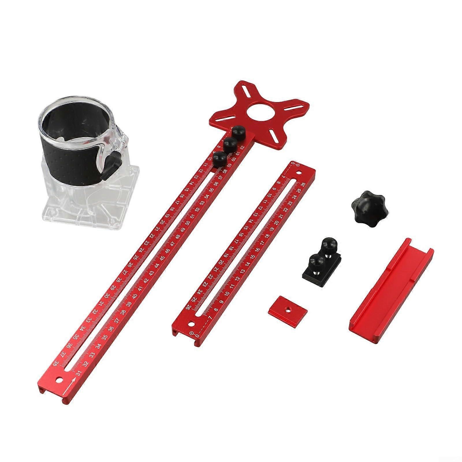 Router Circle Cutting Jig Aluminum Alloy Detachable Base for Precise Woodworking Cabinet Making