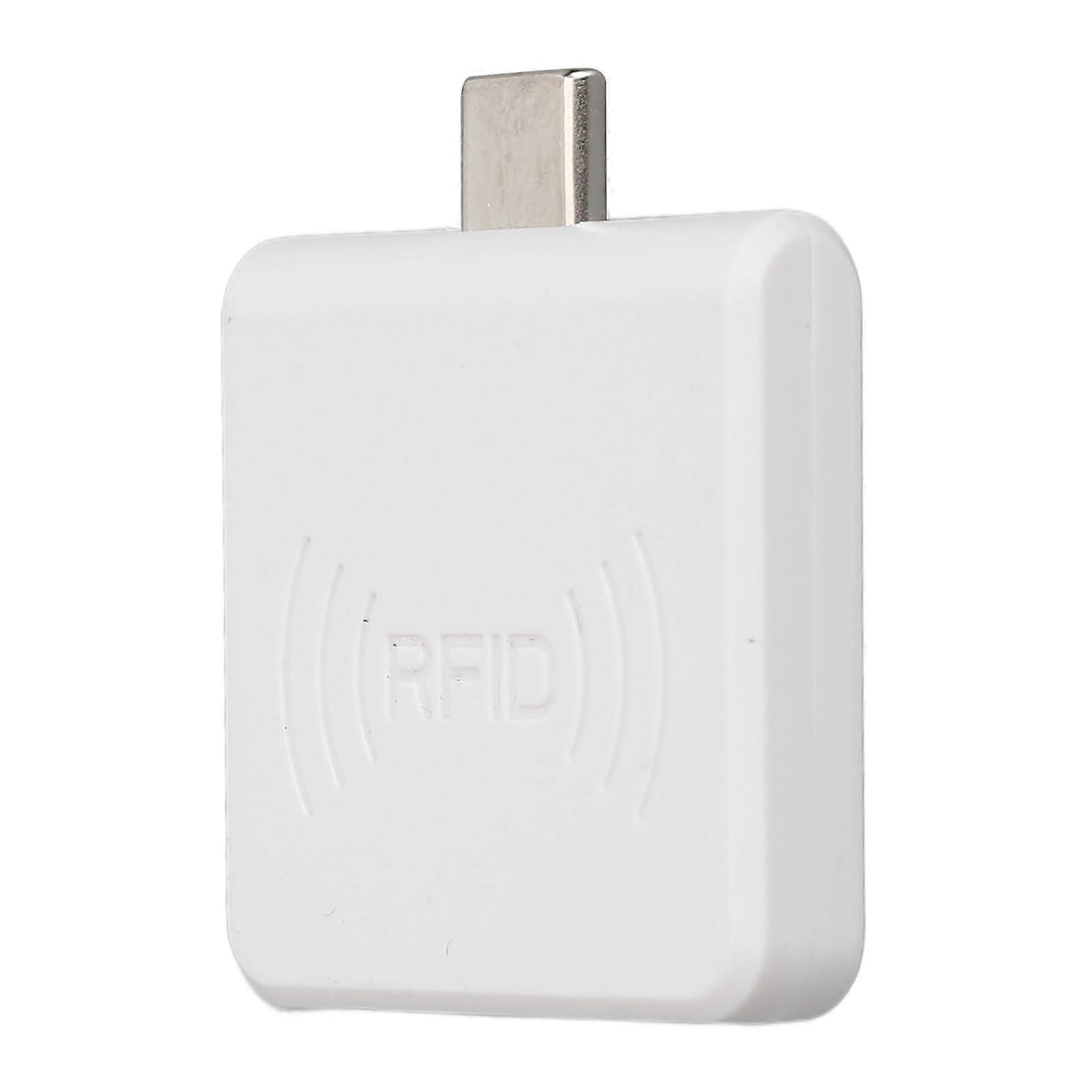 Contactless Smart Card Reader 13.56MHz Type C Fast RFID Reader with 360° Coverage White