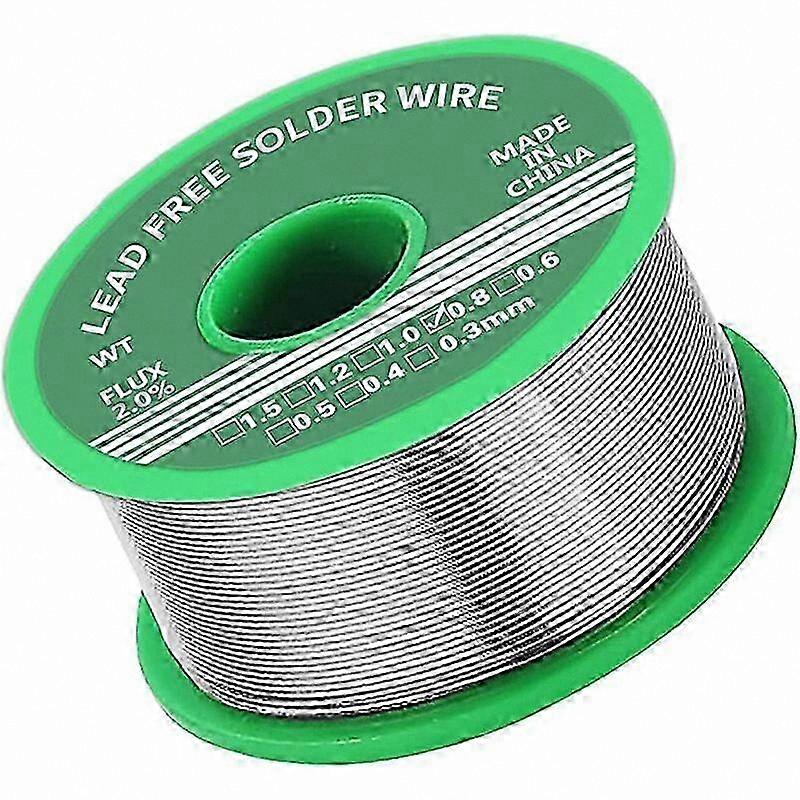 Lead-Free Rosin Core Solder Wire, 0.8mm Thickness, 100g for Electronics and DIY Repair Work