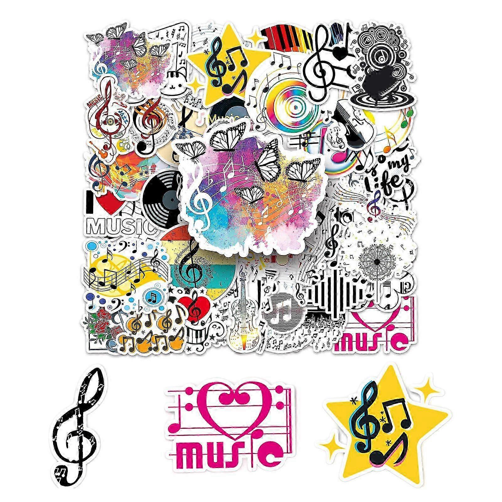 25-26 50pcs Music Note Theme Stickers