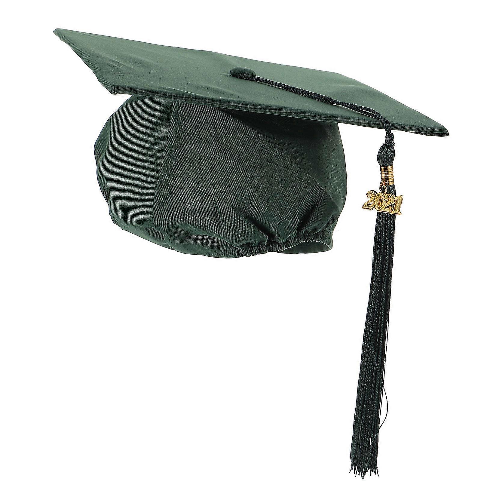 Practical Graduation Cap Bachelor Hat for Adornment 1Pcs Green