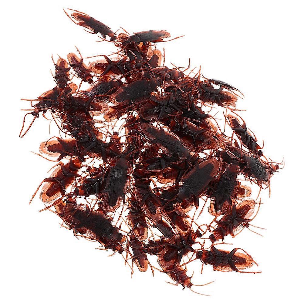 Plastic Fake Cockroach Prank Trick Tool for Halloween Decor 20Pcs