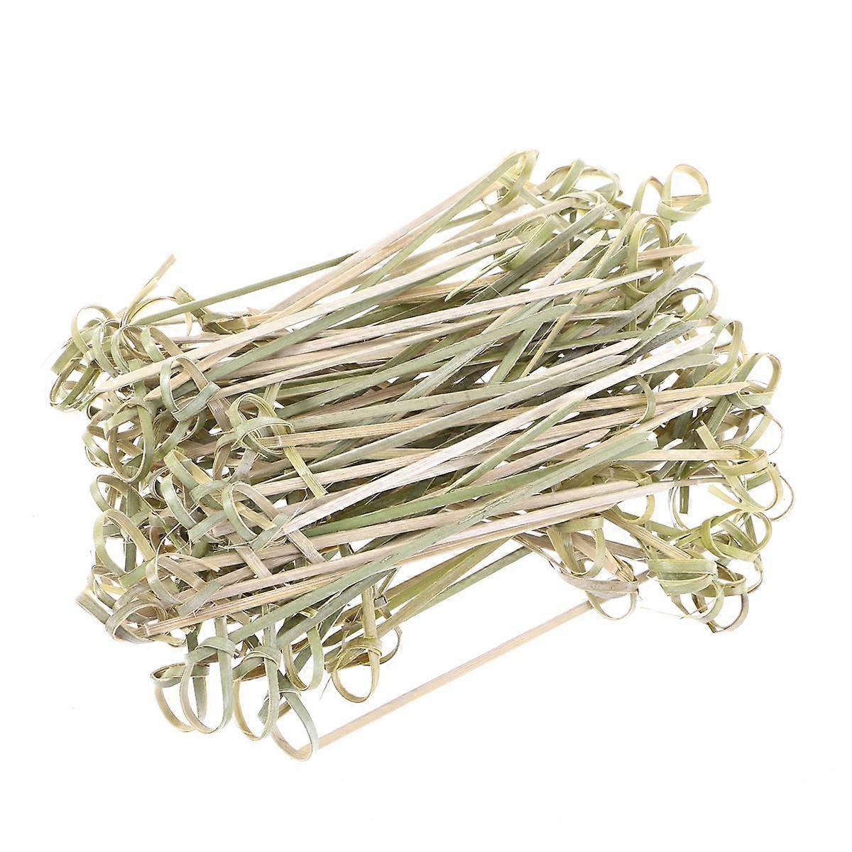Fruit Skewers Bamboo Knot Picks for Appetizer Serving 100Pcs Pack