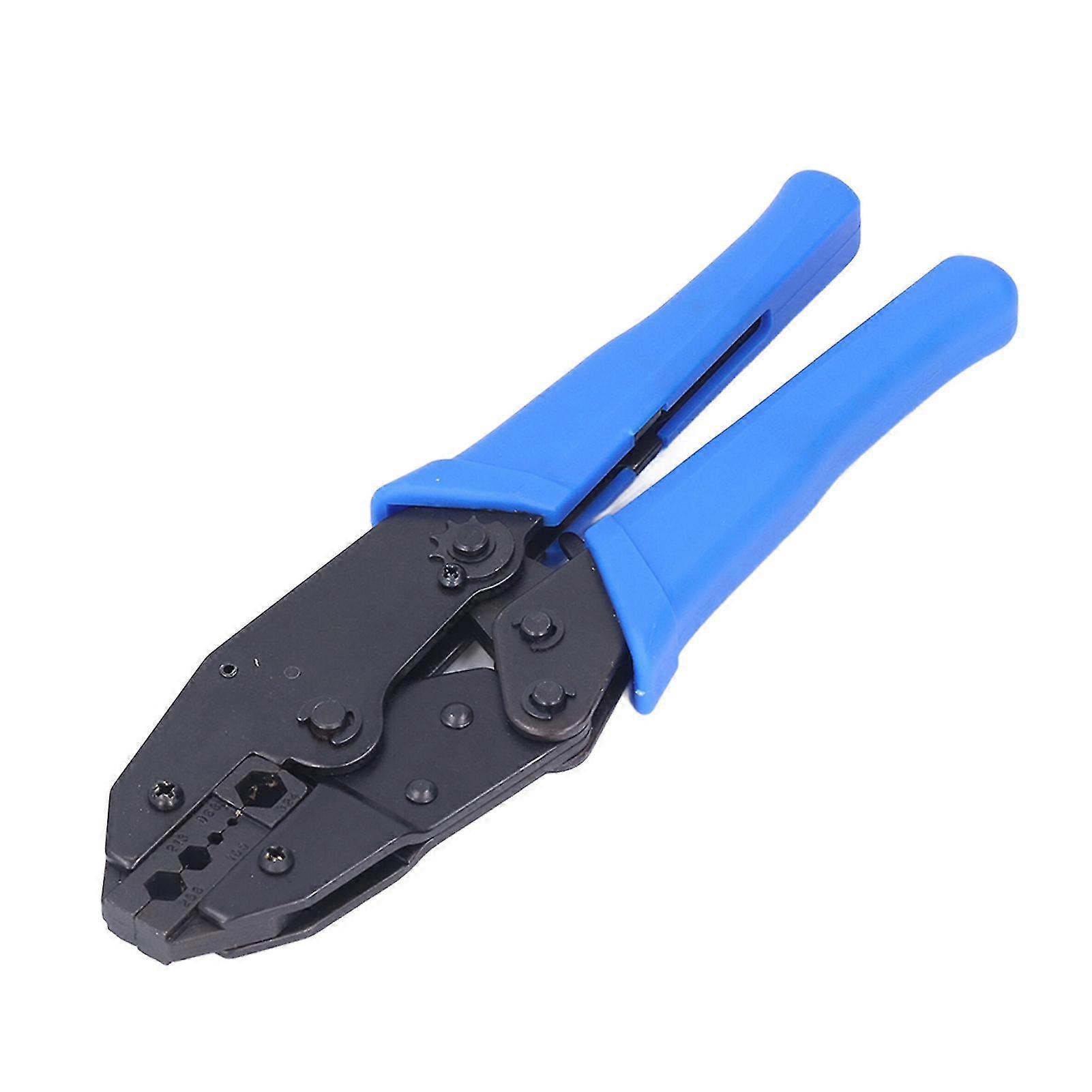 Crimping Pliers Ratchet 5 Hole Hex Coaxial Cable Terminal Cold Compression Crimp Tool