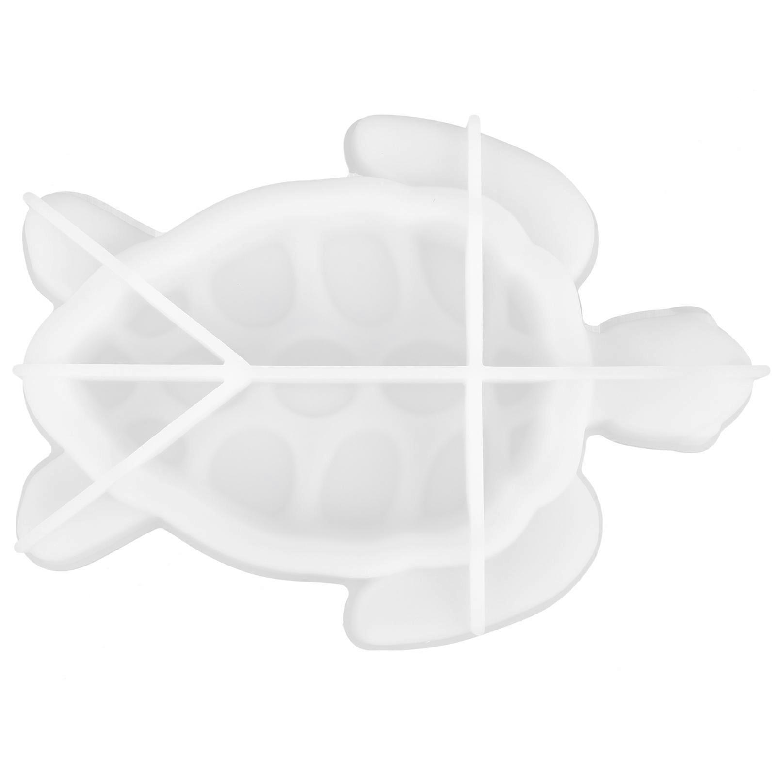 DIY Turtle Shape Silicone Tray Mold for Crafts One Piece White
