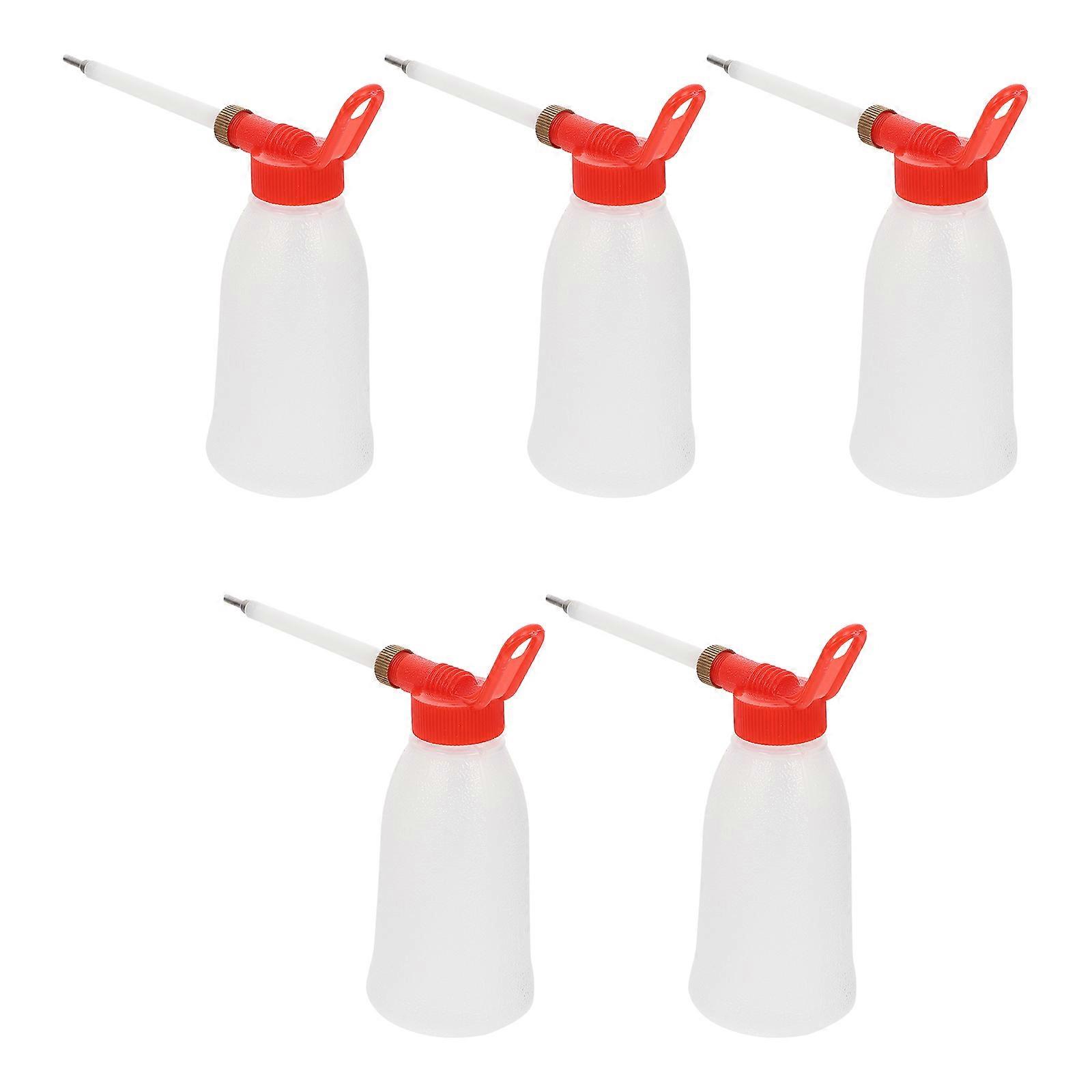 Red Pointed Nozzle Oil Bottle Plastic Storage Bottles for Sewing Machine 10Pcs