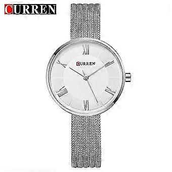 Orologi da donna di lusso del marchio Curren, orologi casual da donna, al quarzo, completamente in acciaio, orologio da donna, Montre Femme Reloj Mujer 25-26