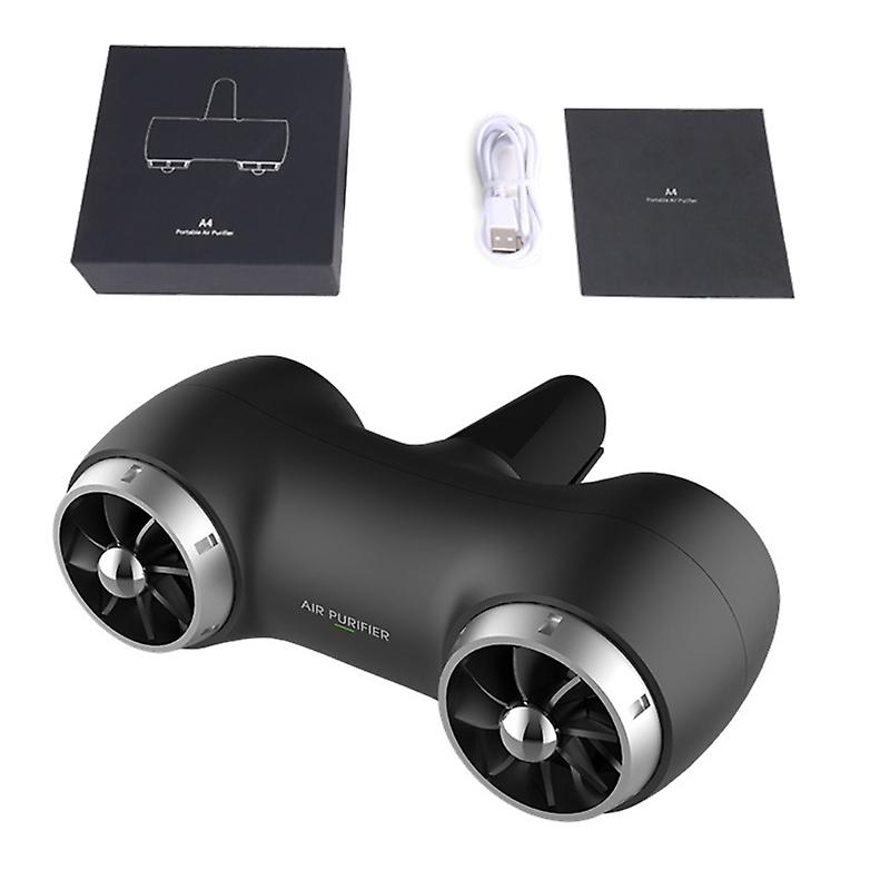 Air Purifier Car Mounted Remove Smell Rechargeable Ion Ionizer Negative Filter