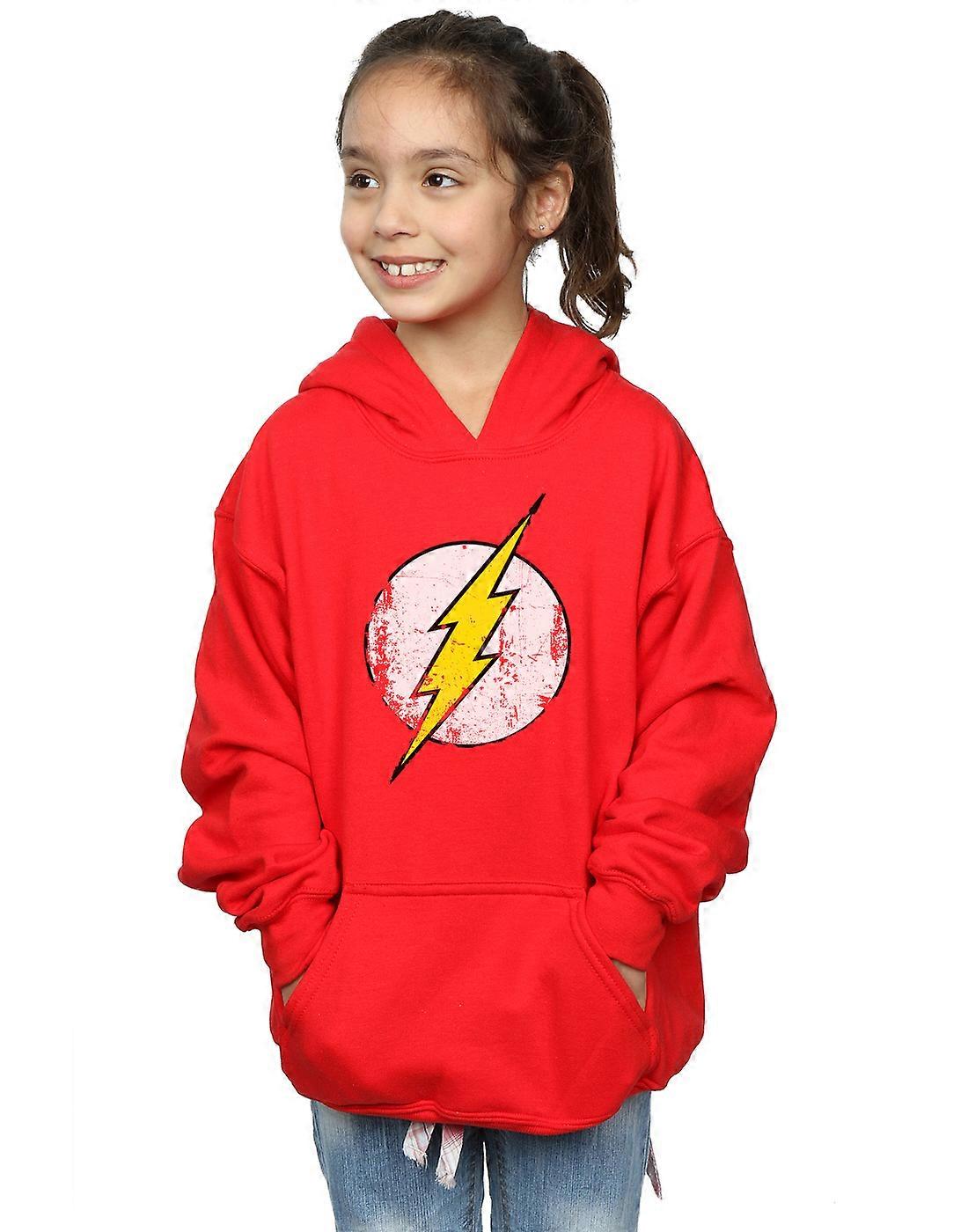DC Comics jenter Flash Distressed Logo Hettegenser