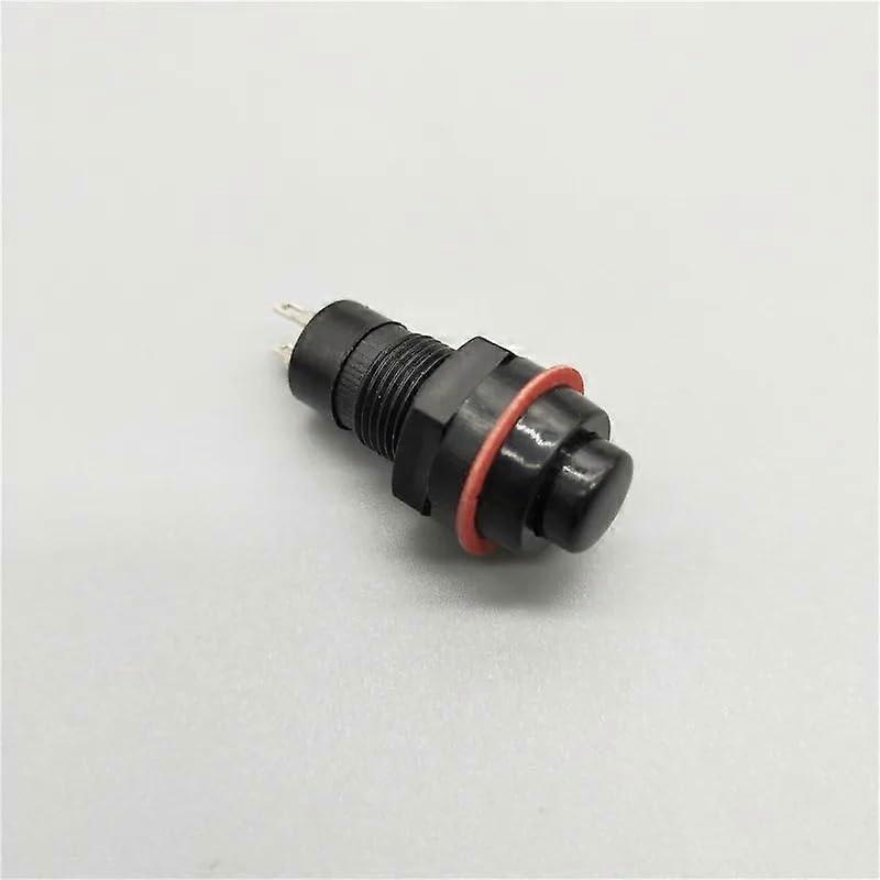 6Pcs 12mm DS211 SelfLocking Push Button Switch 1A 250V AC 2 Pin Black for Electronics