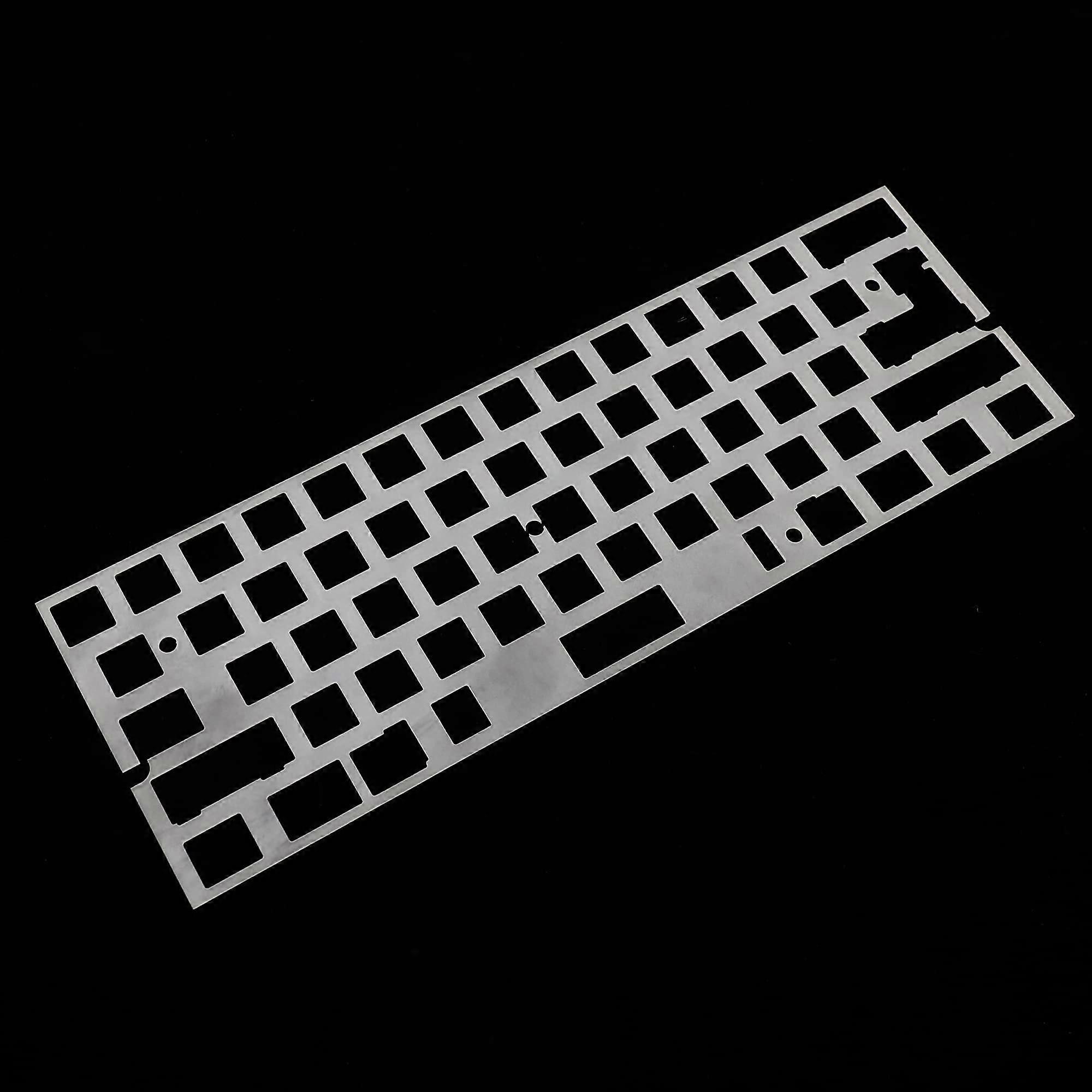GH60 Polycarbonate Positioning Plate ISO ANSI Compatible Sandblasted Finish for 60% Keyboard PCB