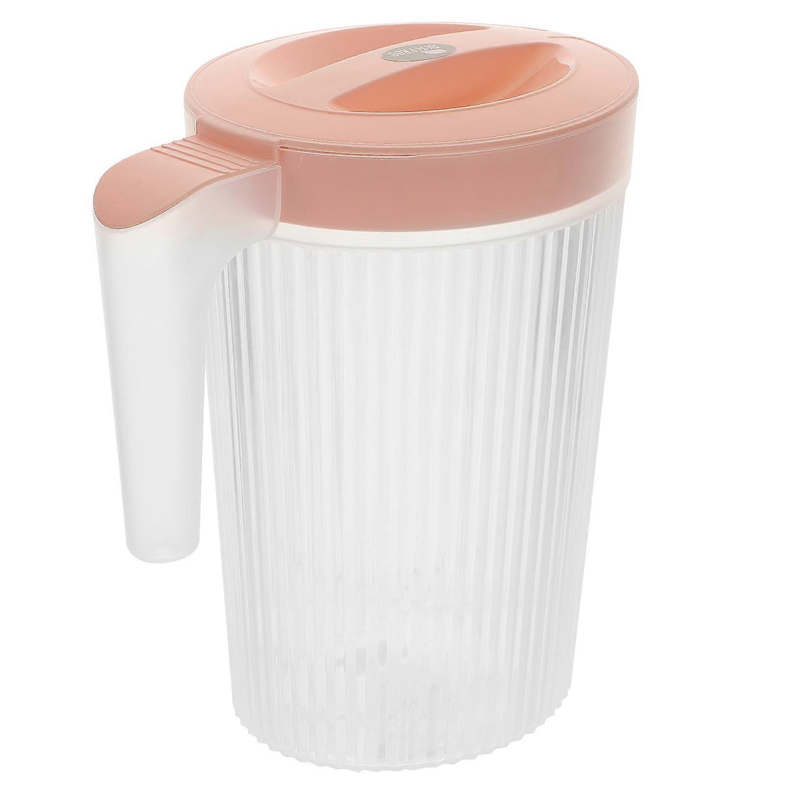 Large Capacity Plastic Water Pitcher with Lid for Hot and Cold Drinks, FridgeFriendly Jug