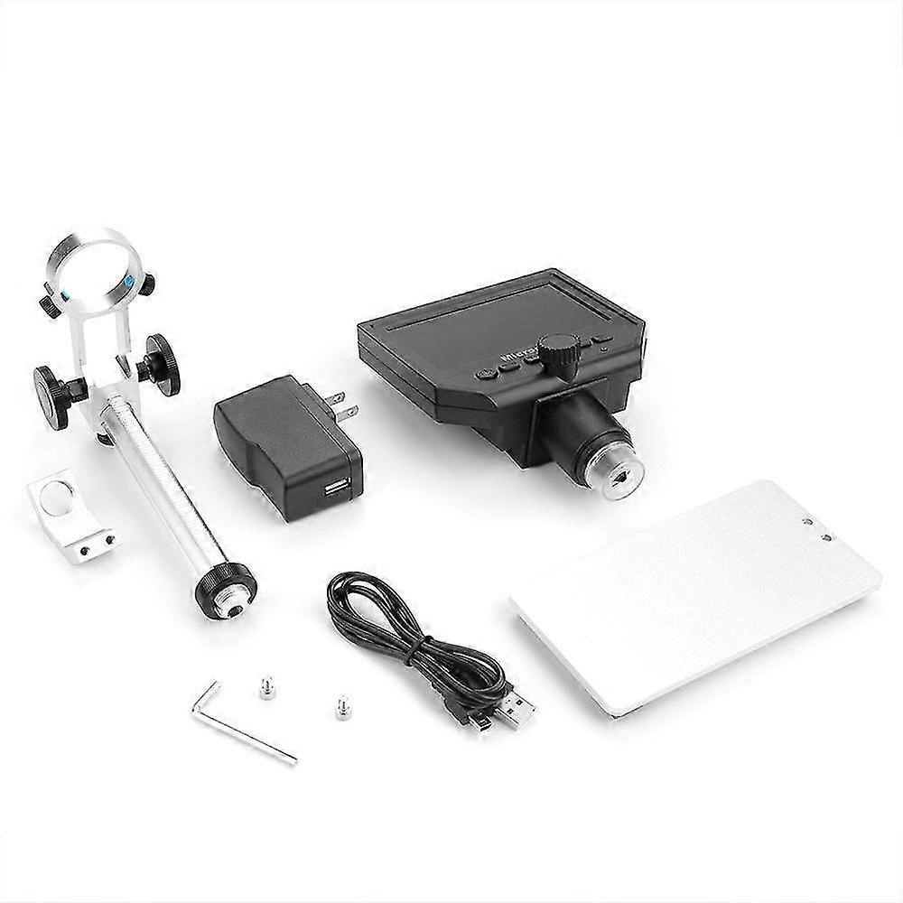 Digital Microscope 600x Magnification 3.6MP USB with 4.3 inch OLED Screen 110-240V UK Plug