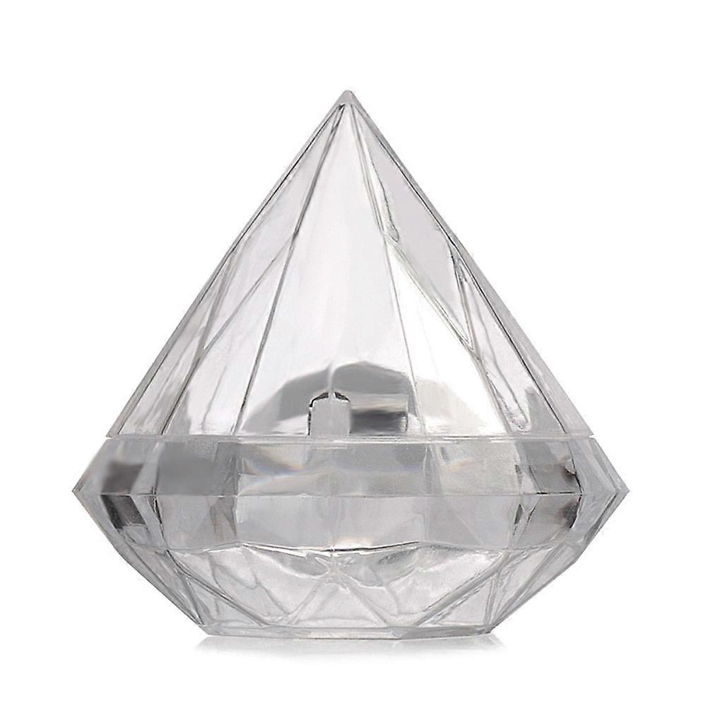 Plastic Cosmetic Bottle Diamond Shape Box for Storage Use 5Pcs
