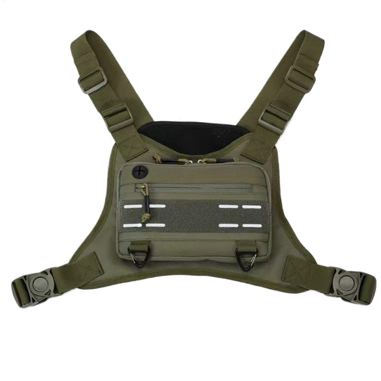 Waterproof Chest Bag for Men with Adjustable Straps, Reflective Safety, Multifunction Running Pack