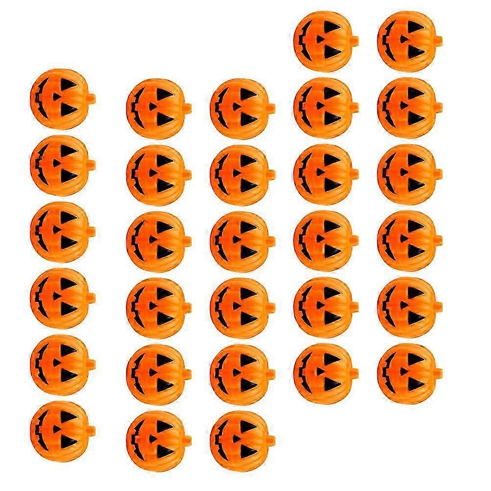 Halloween Pumpkin Candy Boxes for Storage 40Pcs Orange Plastic Candy Containers