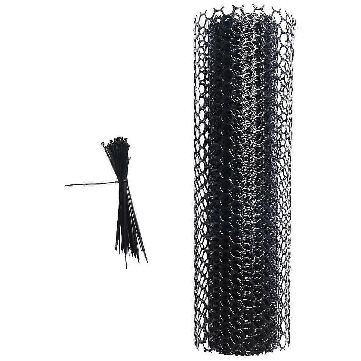Reusable Plastic Chicken Wire Fence Mesh(Black)