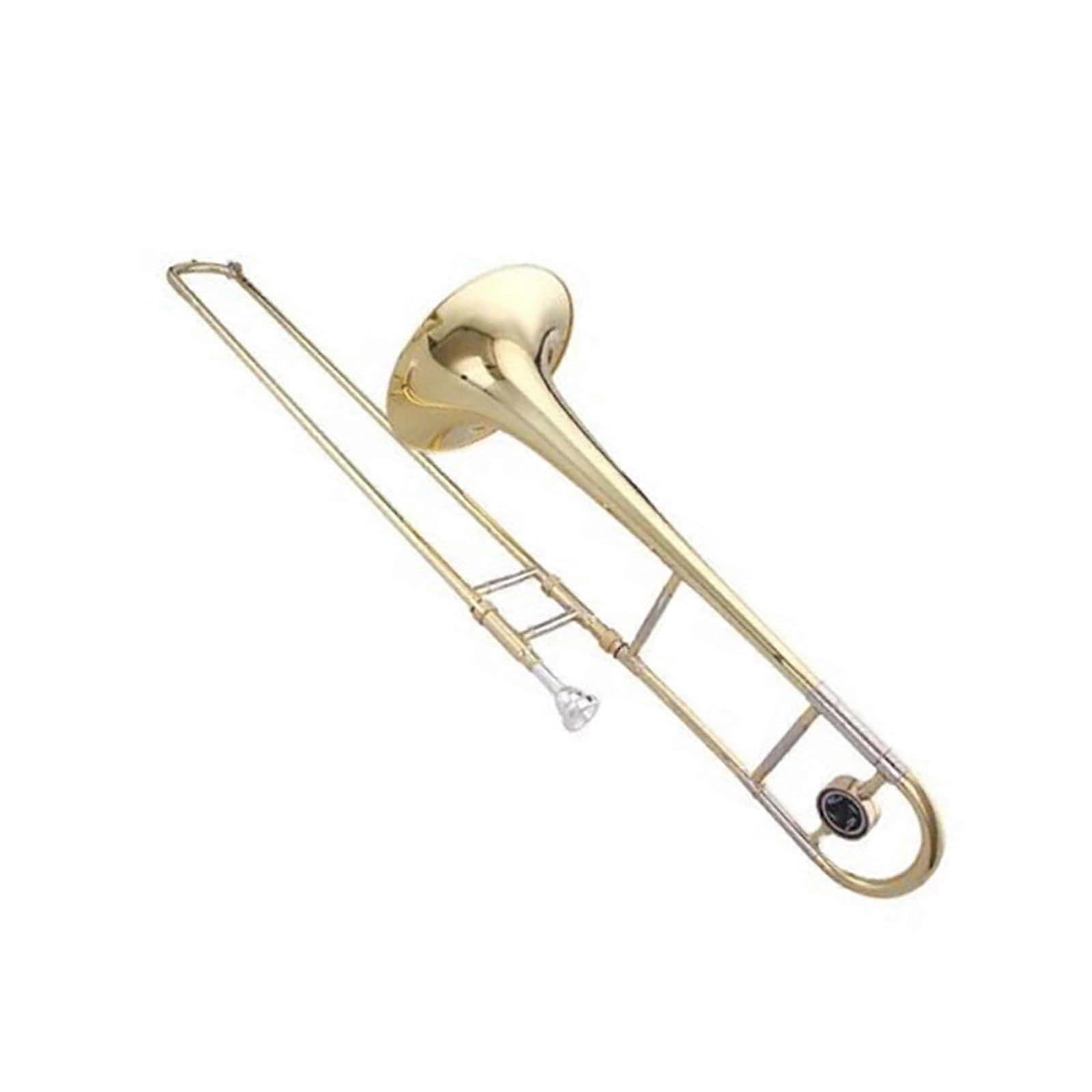 Professional Brass Tenor Trombone with Case, Clear Bright Tone, Fast Slide Response for Students