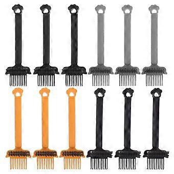 12PCS 2-in-1 Hair Brush Cleaner and Remover Tool - Comb Cleaning Brush for Removing Hair and Dust - Portable Remover Rake for Home & Salon Use