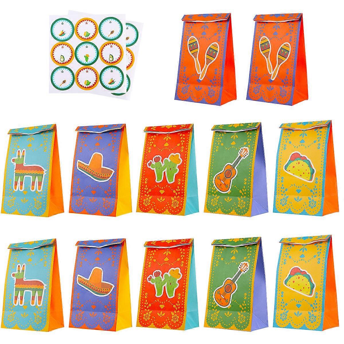 Party Candy Bag Mexico Themed Gift Pouch for Party Use 1Set