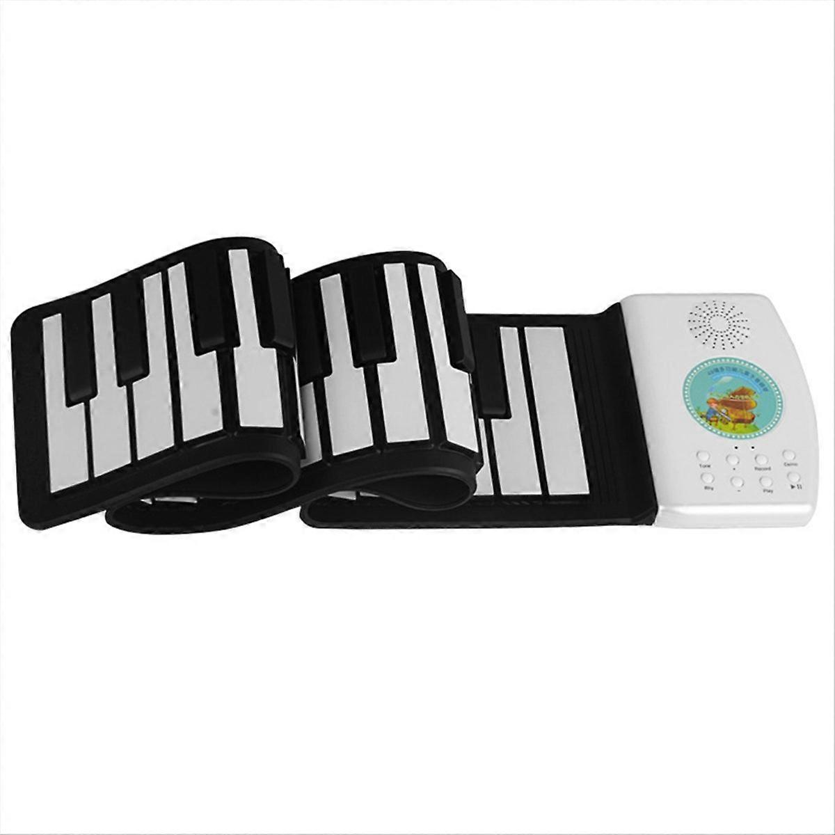 49 -Key Electronic Hand Roll Piano Portable Keyboard White