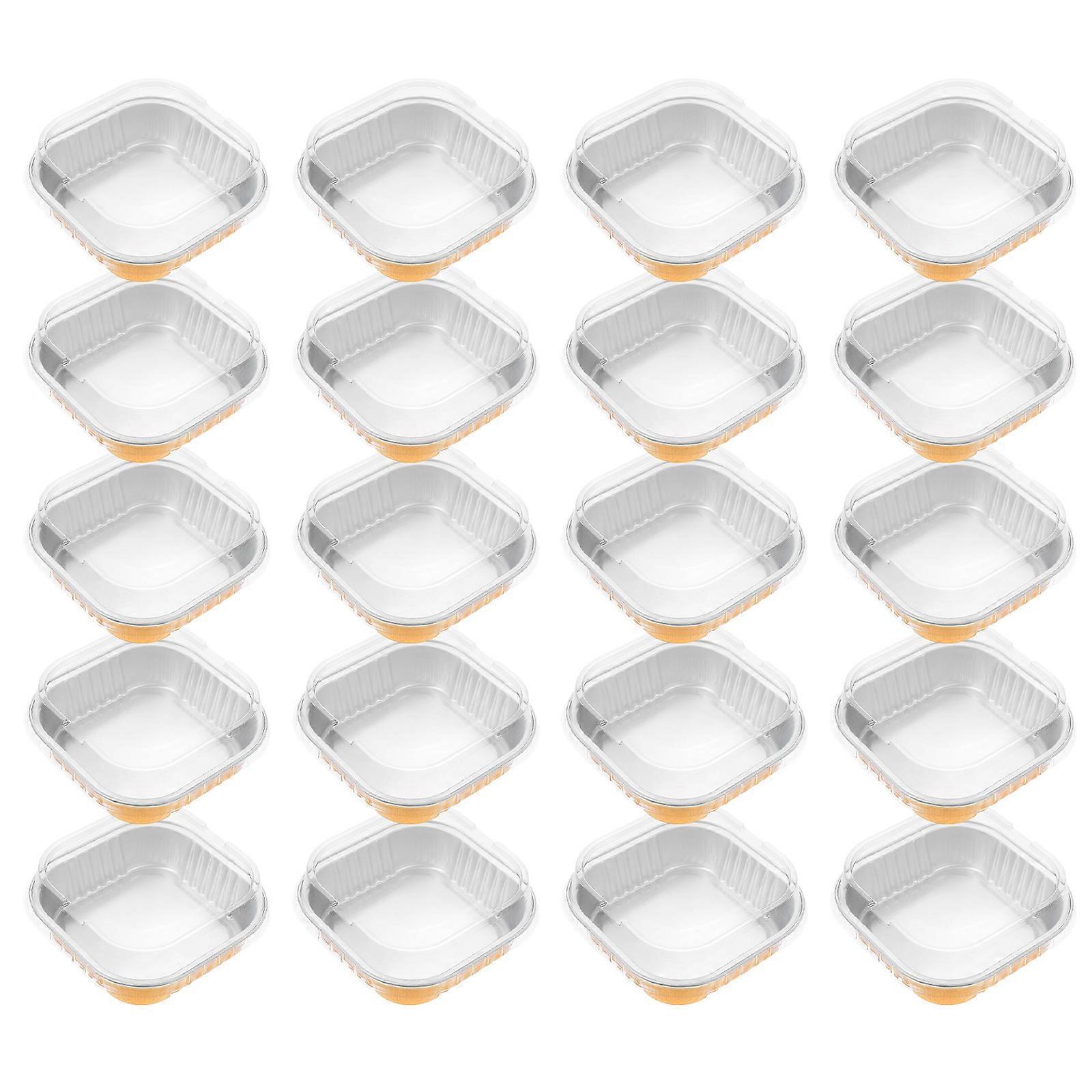 Convenient Dessert Containers Aluminum Foil Household Pudding Cups 20Sets