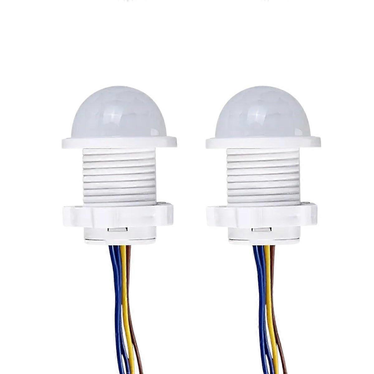 2Pcs PIR Motion Sensor Switch 110V 220V Human Body Infrared Detector Automatic On Off Light Control