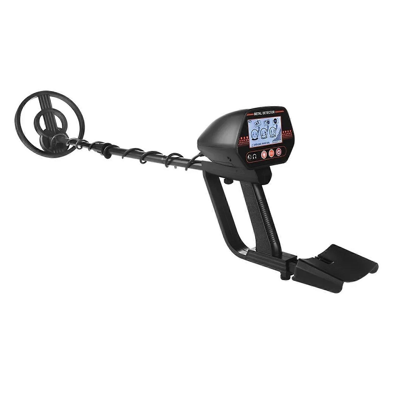 Detector de tesouros em ouro e prata com bobina à prova d'água de 7,8 polegadas, visor LCD e 3 tons de áudio distintos multicoloridos.