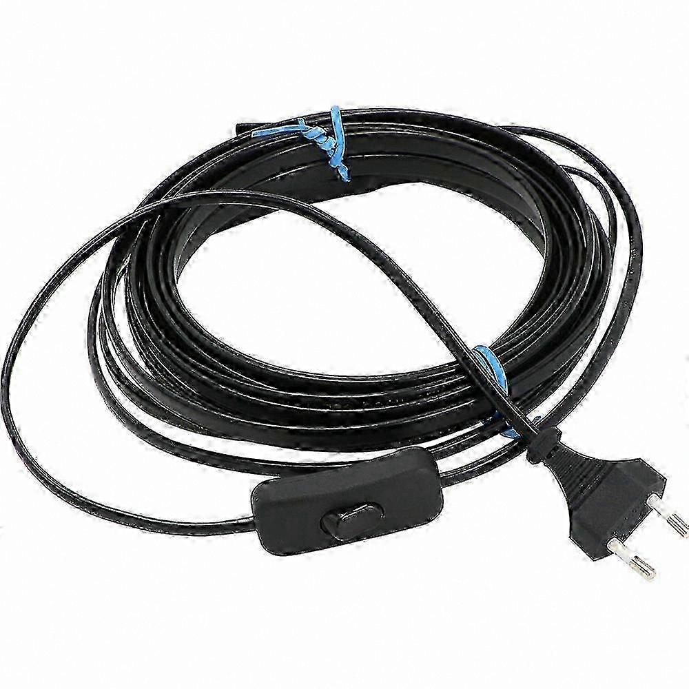 220V Pre-assembled Heating Cable with Switch and EU Plug, Self-Regulating Heating Cable for Pipes