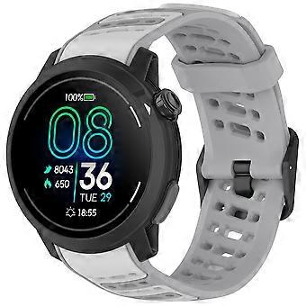 Watch Band Gray Silicone Replacement Strap with Quick Release and Adjustable Secure Fit for Coros Pace Pro