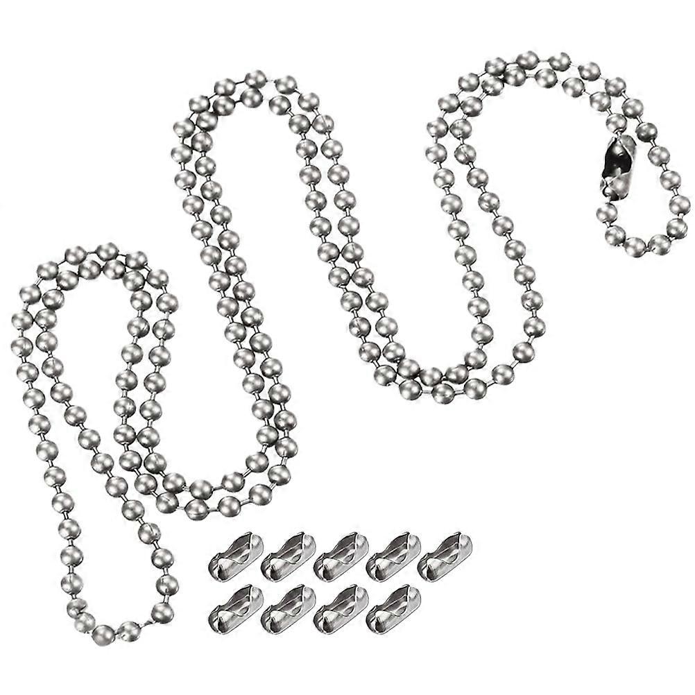 Metal Replacement Pull Chain for Ceiling Fan Extension with 4Pcs Durable Silver Chains