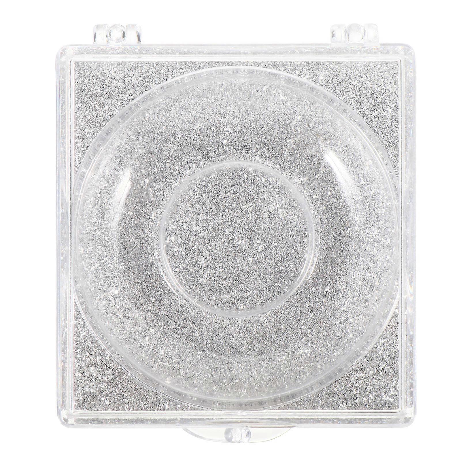 6pcs Empty False Eyelash Packaging Boxes Glitter Square Eyelash Storage Boxes