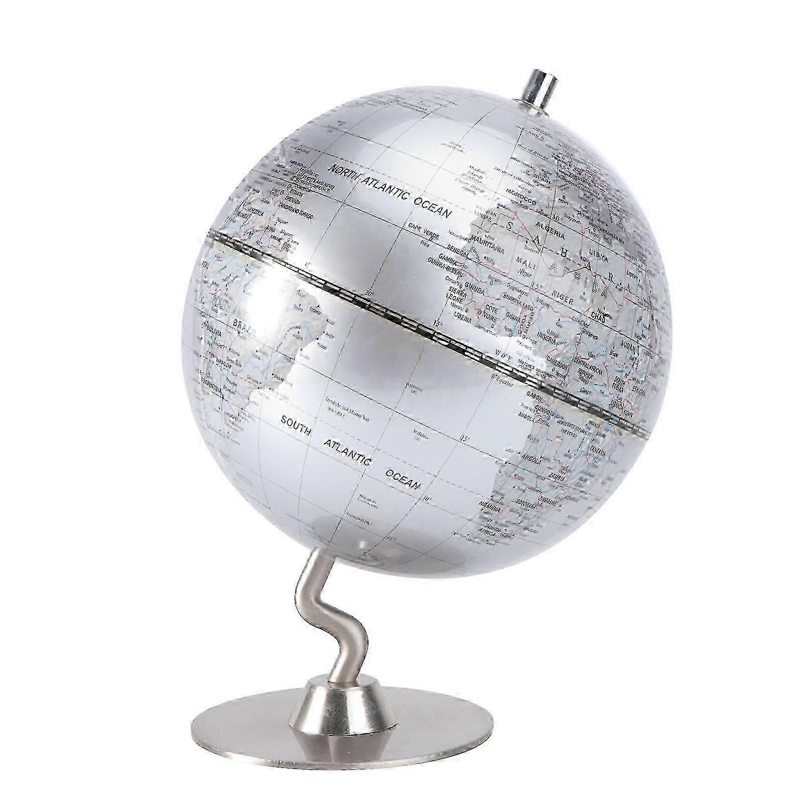 Educational Silver Desktop World Globe with Stand 1Pcs