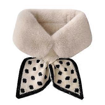 Women's Winter Faux Fur Scarf Thick Warm Plush Neck Collar Elegant Fashion Scarves for Ladies
