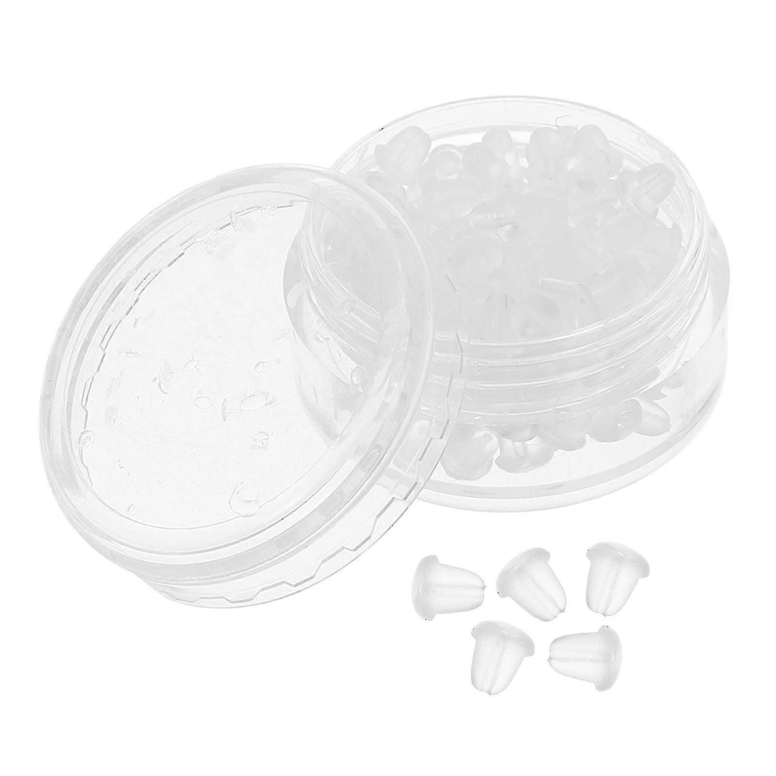 Clear Silicone Earplug Earring Backs for Comfortable Fit 100Pcs Pack