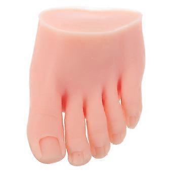 Silikonowy model stopy do ćwiczeń manicure do akrylowych końcówek do paznokci Szkolenie Realistyczne fałszywe lewe stopy Elastyczne narzędzie do pedicure dla początkujących i profesjonalistów