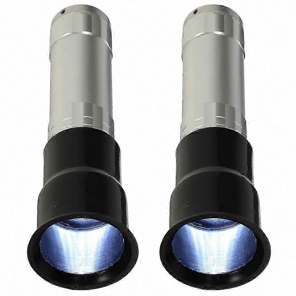 Egg Candling Light Handheld Egg Tester for Incubation 2Pcs Silver Set