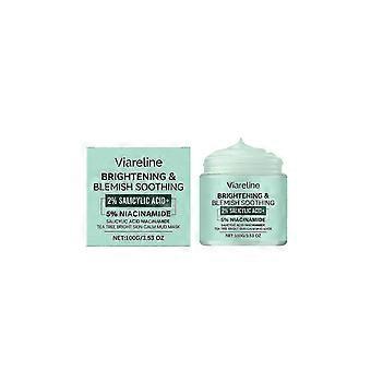 Viareline tea tree mud mask facial skin daily cleaning care gentle moisturizing refreshing moisturizing mud mask - cleaning gentle moisturizing refres
