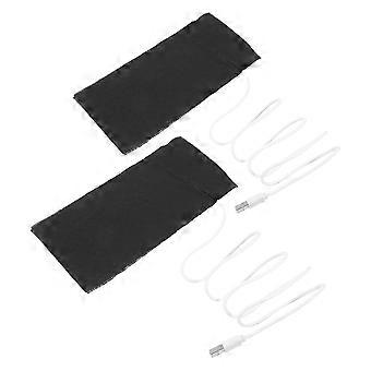 USB Heat Pad for Reptile Pets Electric Heating Mat 2Pcs Black Small Animals