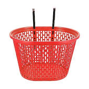 Outdoor Fast Release Mountain Bike Front Basket Plastic Dark Red