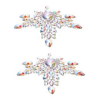 Woman Face Gems Festival Face Jewels Crystal Glitter Delicate Face Sticker