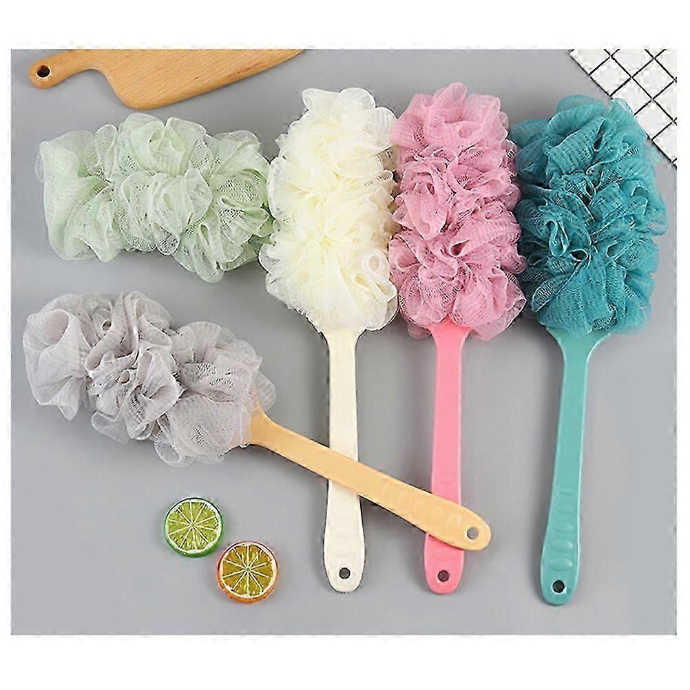 Bath Brush Back Scrubber for Shower 3Pcs Long Handle Assorted Colors