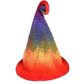 Muoti Rainbow Wizard Hat Halloween Suosittu Noitahattu Sateenkaaren uutuus sateenvarjo