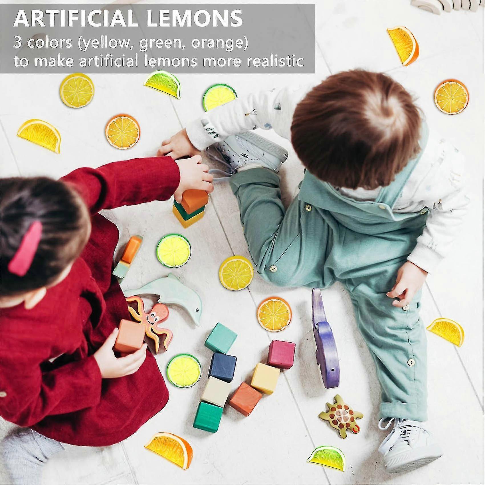 Simulation Lemon Slices Plastic Artificial Lemon , Simulation Lemons Artificial Fruit Plastic Lemon