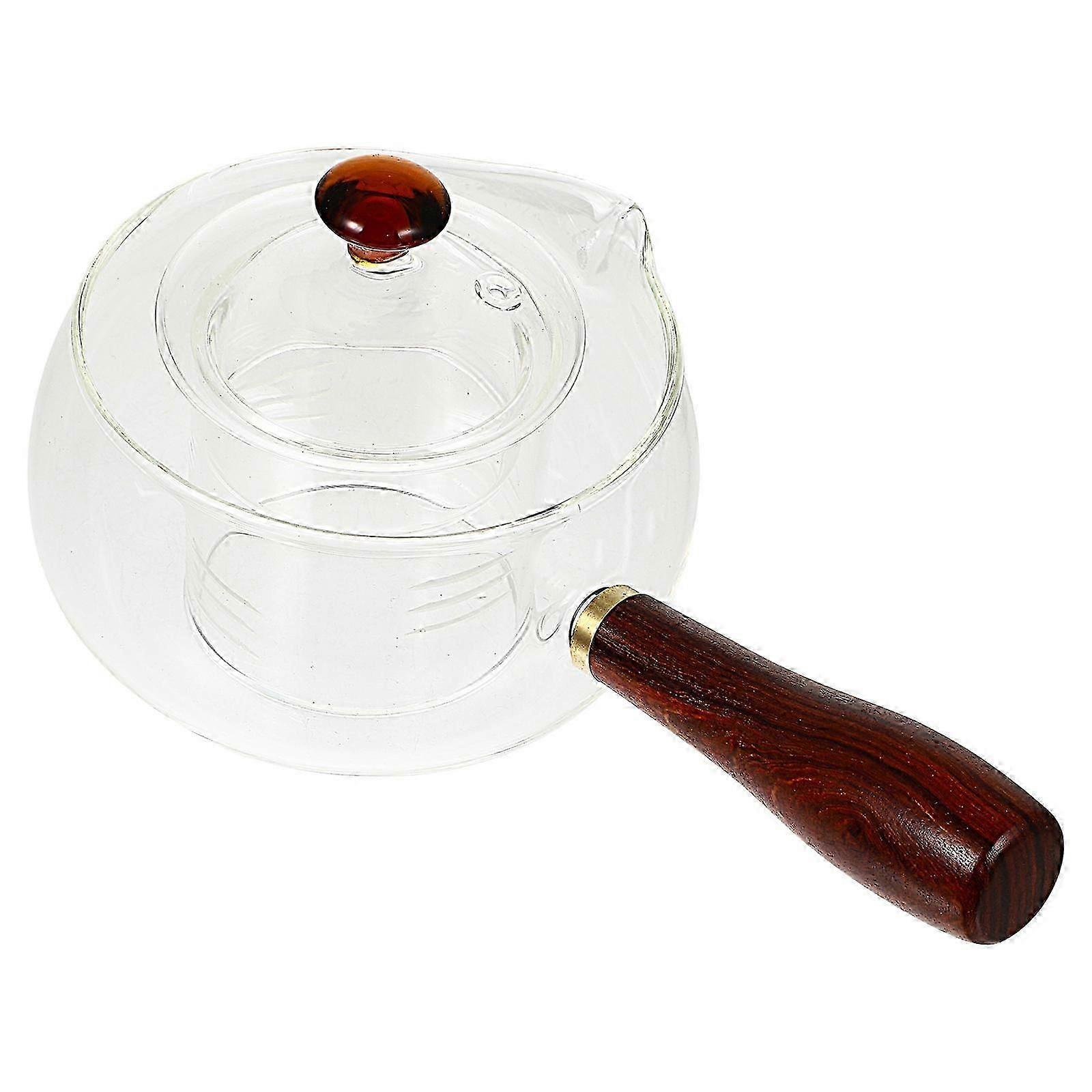 Transparent Glass Tea Kettle with Rotatory Steamer Function