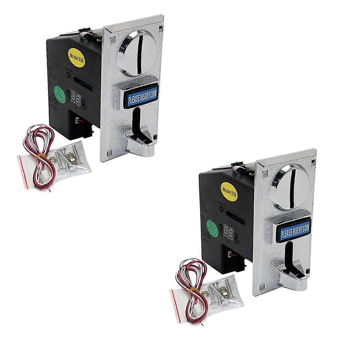 2PCS 616 Multi Coin Acceptor Electronic Roll Down Coin Acceptor Selector Mechanism Vending Machine